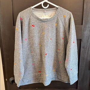 Lou & Grey Valentine’s Sweatshirt with Colorful Embroidery